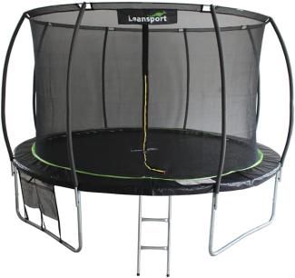 LEAN Sport Max Trampolin, 366 cm, schwarz-grün