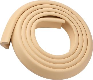 ABUS Kantenschutz Peter schütz vor Stößen an Tischen, Schränken, Möbeln - extra dick - 240 cm lang - flexibel und kürzbar - beige - 73139