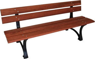 TPFGarden Gartenbank LÜTTICH (Hochwertige Outdoor Gartenbank, 1-St, Holzbank, Sitzhöhe 43 cm, Sitzbreite 180 cm), Wetterfeste Outdoor Sitzbank