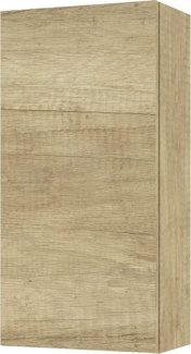 Baikal Mehrzweckschrank, ideal für Badezimmer oder kleine Räume, einfache Installation, Melamin, 16 mm, montiert, 1 Tür Natur