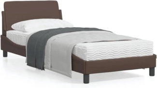vidaXL Bettgestell "Dover" Braun 90x190 cm Kunstleder 373100