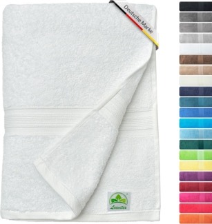 leevitex® Saunatuch Saunatuch Frottee XXL, (1-St), 80 x 200 cm, extra groß & saugfähig, Weiß