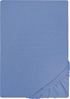 Castell Jersey-Stretch Spannbettlaken 90x200 cm - 100x200 cm Ozeanblau