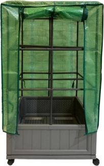 HTI-Living Nessa 60x60 cm Pflanzkübel mit Rankgitter und Folienabdeckung