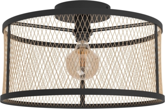 Eglo 43603 Deckenleuchte DELLOW schwarz, messing E27 1X40W H:27cm Ø:45cm dimmbar