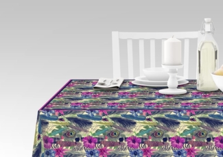 Doge Milano Tischdecke mit Digitaldruck, 100% Made in Italy Rutschfeste Tischdecke für Esszimmer, waschbar und schmutzabweisend, Modell Hermes - Ronald, cm 240x140