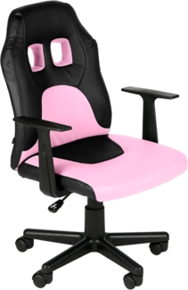 CLP Schreibtischstuhl Fun für Kinder Kunstlederbezug Armlehnen abnehmbar,schwarz/pink