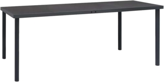 vidaXL Outdoor-Esstisch Anthrazit 190x90x74 cm Stahl 313088