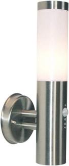 Deko Light Nova II Wandleuchte außen silber, weiß IP44 1 flg. E27 Modern Bewegungsmelder