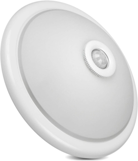 Maclean Deckenleuchten MCE324 für 2 LED-Birnen mit E27-Gewinde Bewegungssensor Ø 23 cm, ohne Leuchtmittel, Runde Deckenlampe 360 ° IP20 Intelligente Beleuchtung für Ihr Zuhause