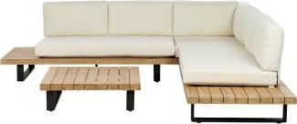 Lounge Set MYKONOS FSC® zertifiziertes Akazienholz Cremeweiß Universal