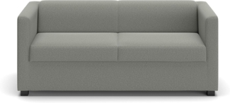 DOMO. collection Sofa BOB FK, 2er Couch mit Federkern, Garnitur 2 Sitzer, kleines Sofa 165 x 75 x 74 cm, silber (grau)