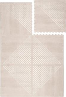 Stilvolle Puzzlematte, Earth, in beige, 120 x 180 cm, von toddlekind