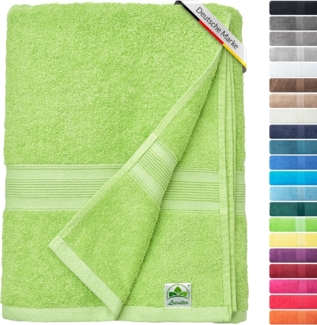 leevitex® Saunatuch Frottee XXL, (1-St), 80 x 200 cm, extra groß & saugfähig, Apfelgrün/Hellgrün
