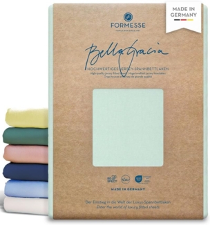 Formesse Jersey Spannbetttuch Bella Gracia|200x220 - 200x240 cm| pastellgrün