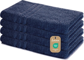 Lavea Handtuch Set saugstarke Frottierserie Elena, aus 100% strapazierfähiger Baumwolle (50x100cm, 4-St), Handtücher - einzigartig weicher Frottee für jeden Hauttyp geeignet