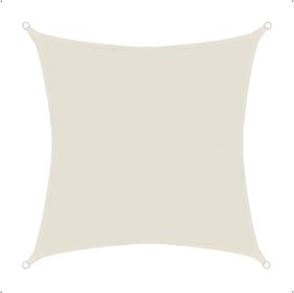 anndora Sonnensegel Sonnendach 3,6 m x 3,6 m rechteckiger Sonnenschutz, (beige), luftdurchlässiger Stoff