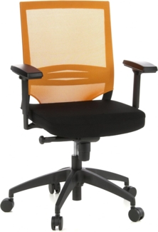 hjh OFFICE Profi Bürostuhl PORTO BASE Stoff Schwarz / Orange