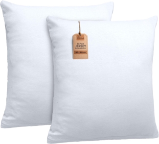 NatureMark Kissenbezüge 2er Pack Jersey Kissenbezug Kissenhülle, (2 Stück), Kissenhülle in vielen Größen und Farben (40 x 40 cm, Weiß)