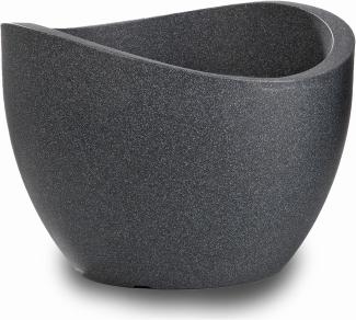 Scheurich Übertopf Wave Globe Serie 250 schwarz granit Ø 50 cm