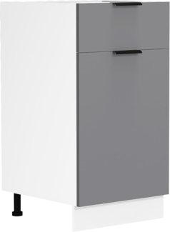 VCM Küchenmöbel Unterschrank Fasola 919297 Weiß / Anthrazit H. 82 x B. 40 x T. 46 cm