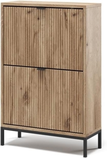 Vicco Schuhkipper Viking Oak 60 x 92 cm mit 2 Klappschubladen, Eliza