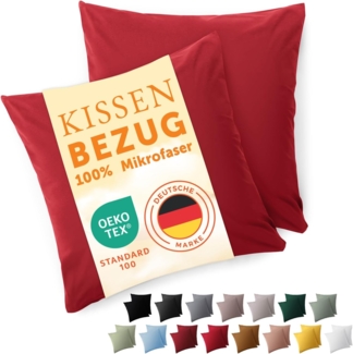 Blumtal Kissenbezüge aus gebürstetem Mikrofaser-Gewebe, (2 Stück), mit Reißverschluss oder Verschlusslasche