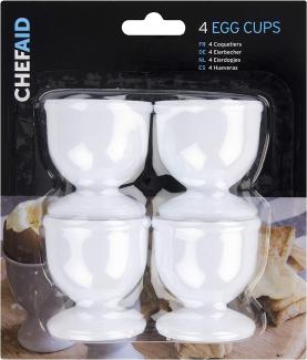 Chef Aid Eierbecher Set, Kunststoff, Weiß, 4 teilig