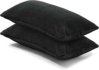 CelinaTex Kissenbezüge Comfortable Kissenbezüge Kissenhüllen 2er Set 40x80 cm schwarz