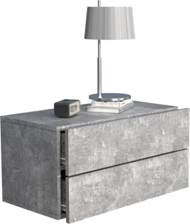 VCM Nachttisch Usal 918304 Beton-Grau H. 30 x B. 60 x T. 32 cm