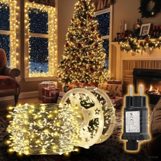 SALCAR LED Cluster Lichterkette Draht Weihnachtsbaum, 15m