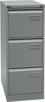 Bisley LIGHT Hängeregistraturschrank, einbahnig, DIN A4, 3 HR-Schubladen, Farbe silber