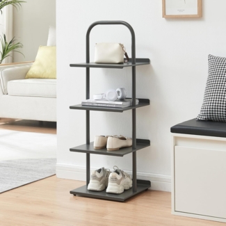 Schuhregal Poytya Stahl 96x34x32 cm Anthrazit [en. casa]