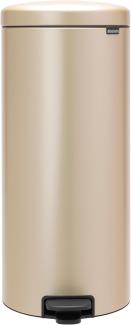 Brabantia Treteimer NewIcon, Abfalleimer, Mülleimer, Stahl, Metallic Gold, 30 L, 304484