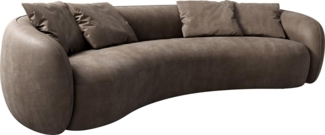 3-Sitzer Larna 260x120 cm Mikrofaser Taupe Vintage