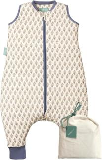 molis&co - Baby Schlafsack mit Füßen 2.5 TOG - Ganzjahres Schlafsack - Babyschlafsack mit Beinen - 100% Baumwolle (Oeko-TEX 100), Winterschlafsack Premium Qualität - White Lily (100 cm)