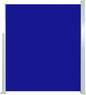 vidaXL Ausziehbare Seitenmarkise 160x500 cm Blau 45462