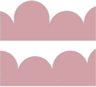 Yabaduu Bordüre 15x200 cm für Kinderzimmer Babyzimmer Deko im Skandi Look Scandi Aufkleber Wandbordüre Wandtattoo für Kinder Mädchen Junge Y034 (Altrosa)