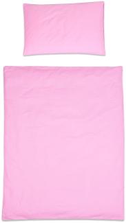 2-teiliges Baby Kinder Bettbezug 120 x 90 cm mit Kopfkissenbezug (Rosa)