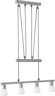 Vornehme 16 Watt LED Hängeleuchte in Nickel matt