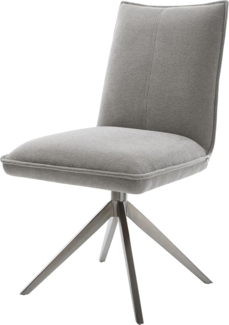 Drehstuhl Lelio-Flex Strukturstoff Soft Grau Kreuzgestell breit Graphit 360° drehbar Wippfunktion Taschenfederkern