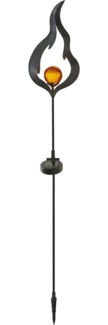 LED-Solarstab "Melilla"Flamme 1 amber LED