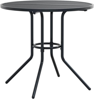 vidaXL Terrassentisch Rund Anthrazit Pulverbeschichteter Stahl 4009263