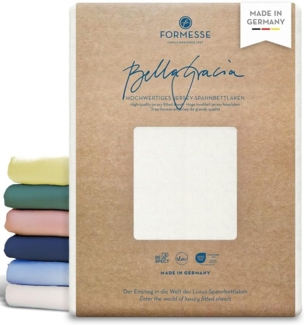 Formesse Jersey Spannbetttuch Bella Gracia|120x200 - 130x220 cm| leinen