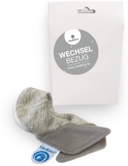 Medibino Wechsel-Bezug für das Baby Lagerungs-Kissen | gegen Plattkopf, Kopfverformungen und Flachkopf I Patentiertes und Orthopädisches Medizinprodukt – Made in Germany I Grau