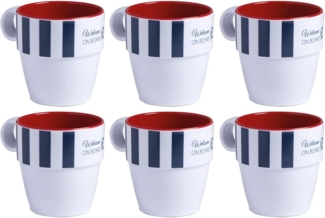 Kaffee- Becher Tasse, Kaffeepot, Mug, Melamin, Venezia - Serie 6er Set