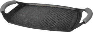 Cheffinger Grillplatte, Induktion, Aluguss beschichtet schwarz, 29 x 47 x 4 cm