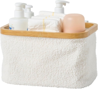 VERTBAUDET Sherpa Aufbewahrungskorb für Wickeltisch weiß TU