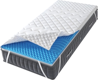 KNERST, Topper Matratzentopper - MADE IN GERMANY - 5cm - Kaltschaum, orthopädisch, 5 cm hoch, Kaltschaum für harte/mittelharte Matratze, Boxspringbett