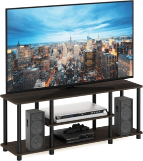 Furinno Entertainment/TV-Regal mit unterschiedlichen Ablageflächen, Dunkelbraun/Schwarz, 29.72 x 29.72 x 41.15 cm